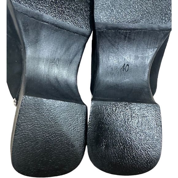 Chanel Logo Suede Slip On Clogs - Picture 11 of 11